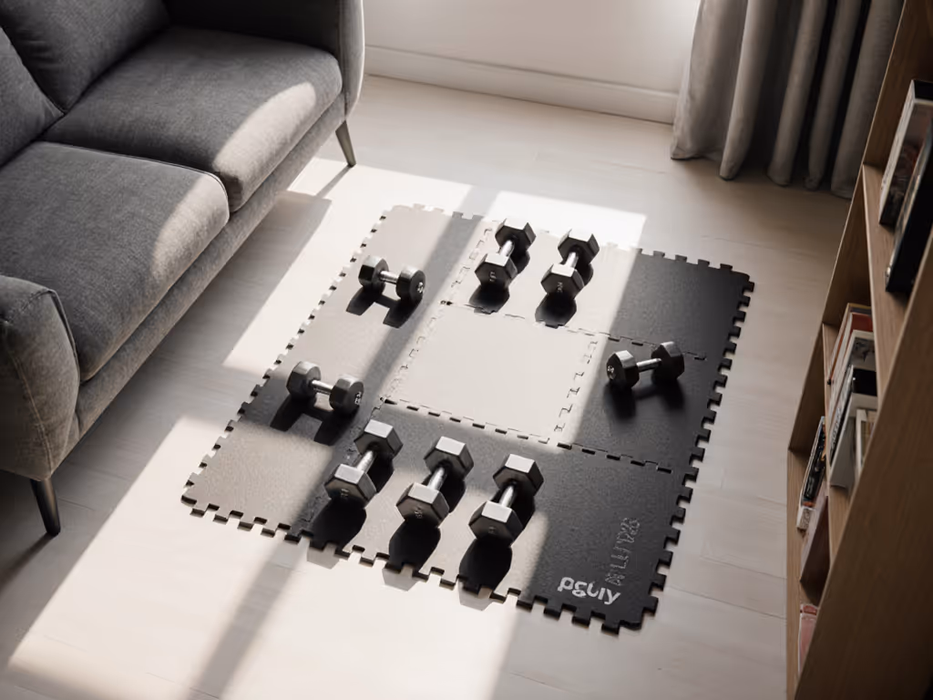 quiet_dumbbell_training_in_small_apartment_space