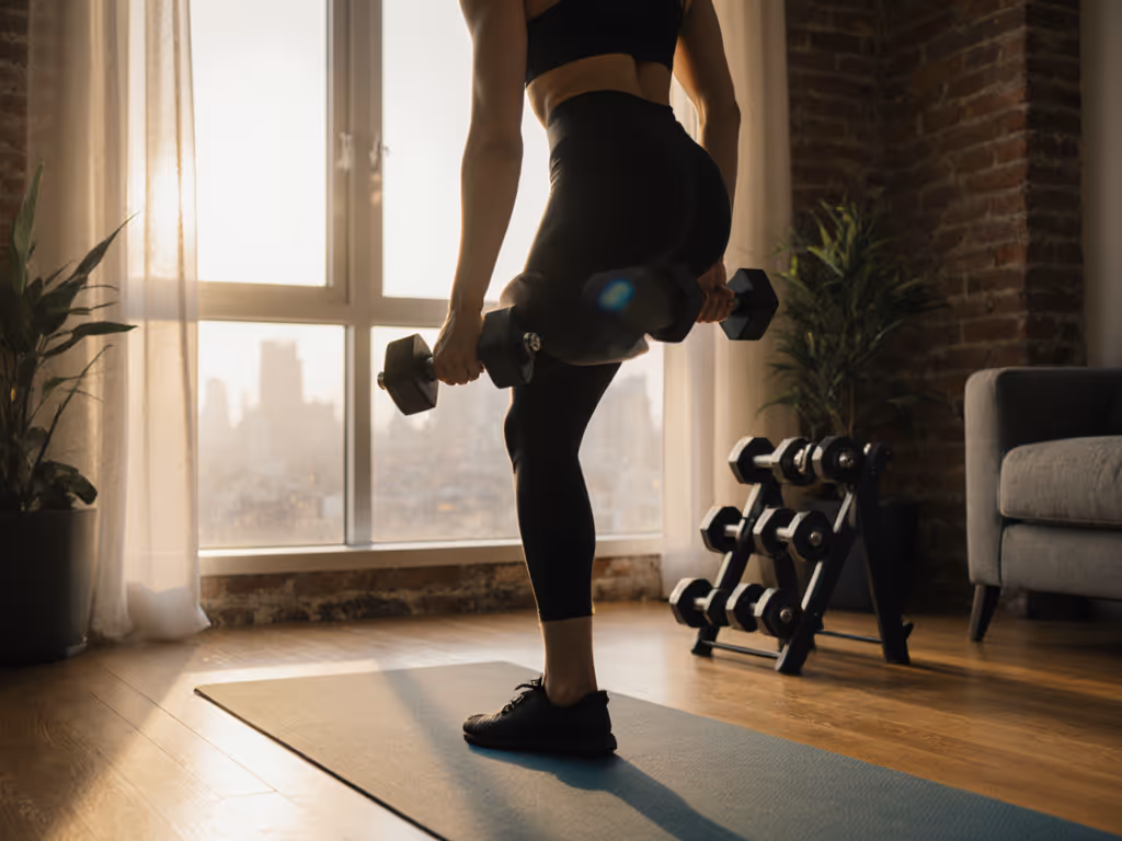 Quiet Dumbbell Balance Training: Steady Home Stability Routines